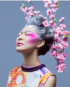 時尚名人化妝學校學員周萌畢業作品